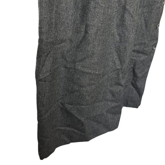 Liz Claiborne Pleated Midi Modest Vintage Gray Wool Skirt Pockets Old Money 16 - Picture 2 of 16
